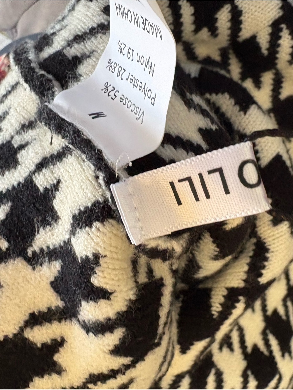 Black & White Houndstooth V-Neck Sweater Vest - Picture 6 of 7